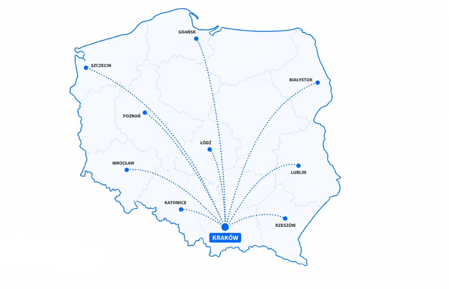 Mapa polski Spark Przeprowadzki